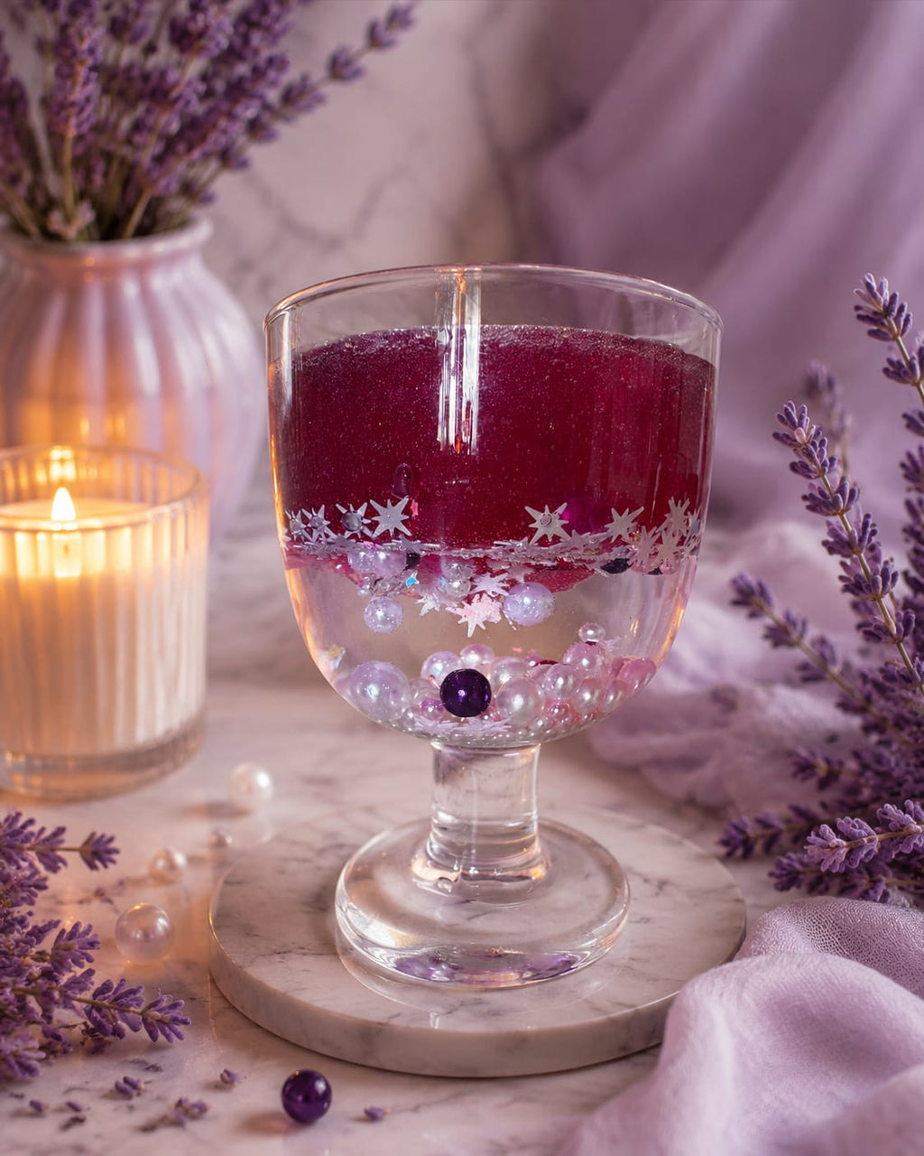 Lavender Dream Pearl Gel Candle