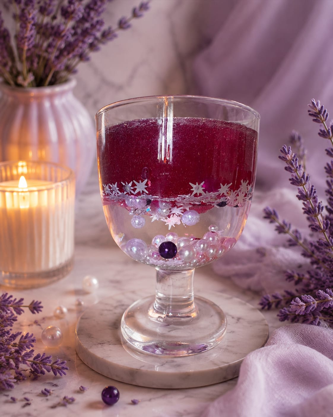 Lavender Dream Pearl Gel Candle