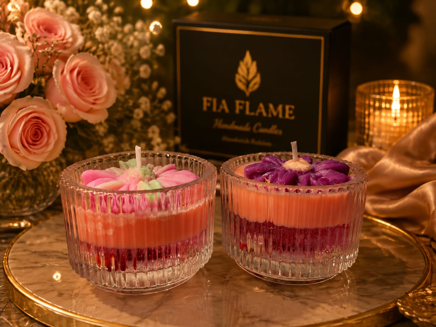 This festive candle is made to be noticed—and our handmade pieces won’t stay available for long. ✨  Festive Product Description